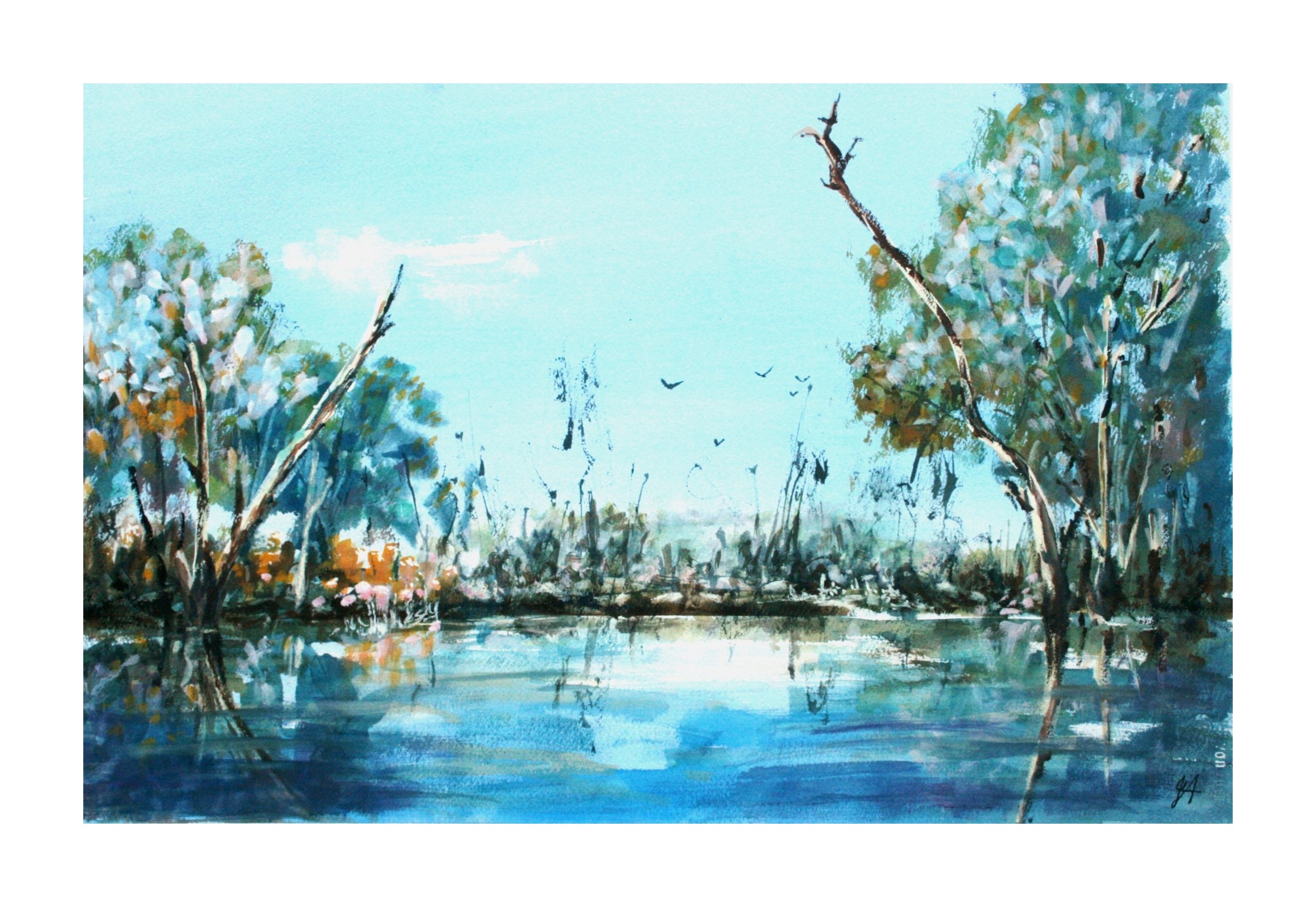 watercolour landscape