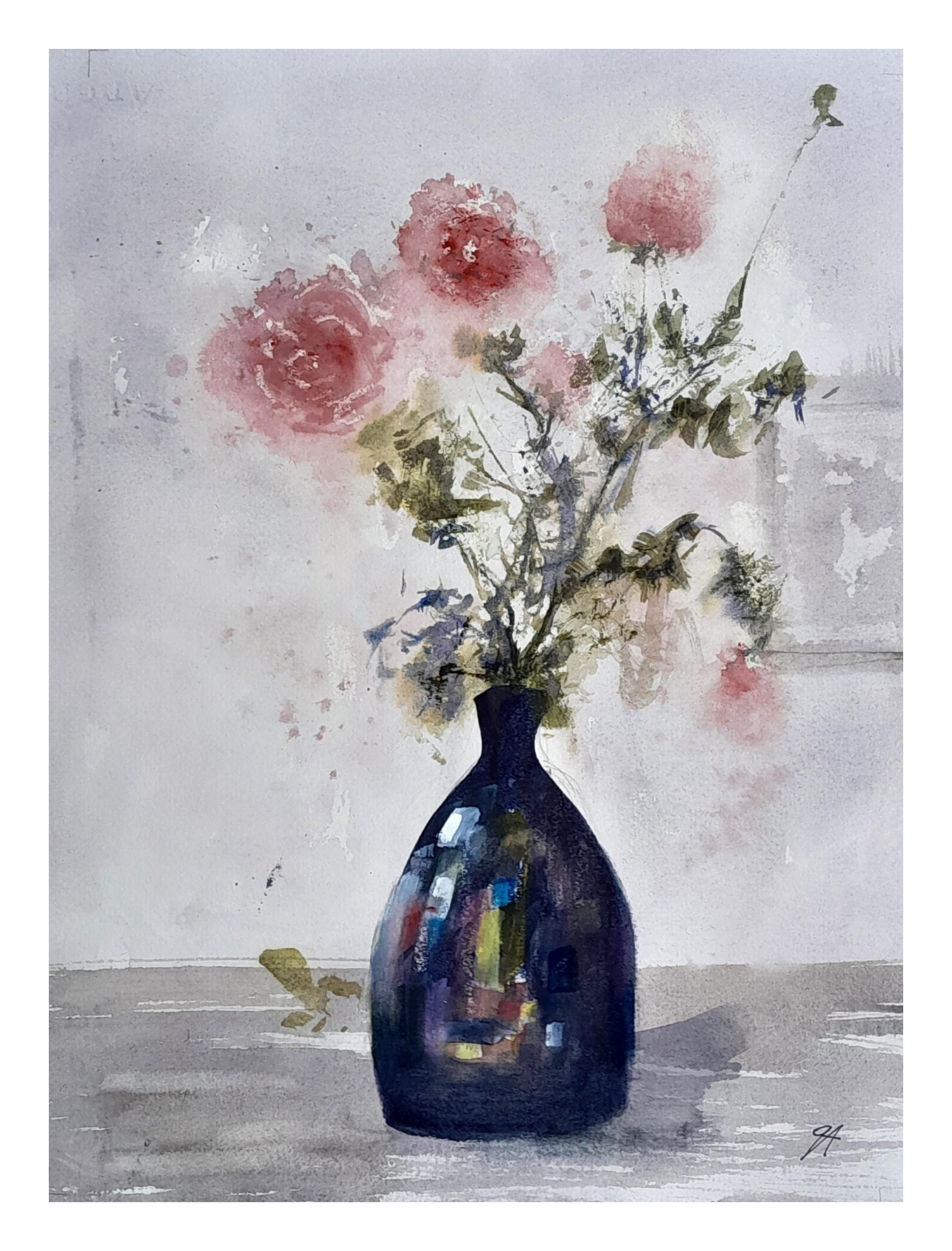 Moorcroft vase painting